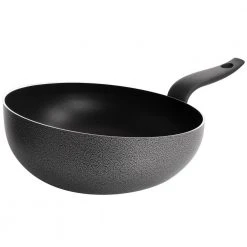 Siena 11 in. Nonstick Aluminum Wok in Grey Granite by Tosca