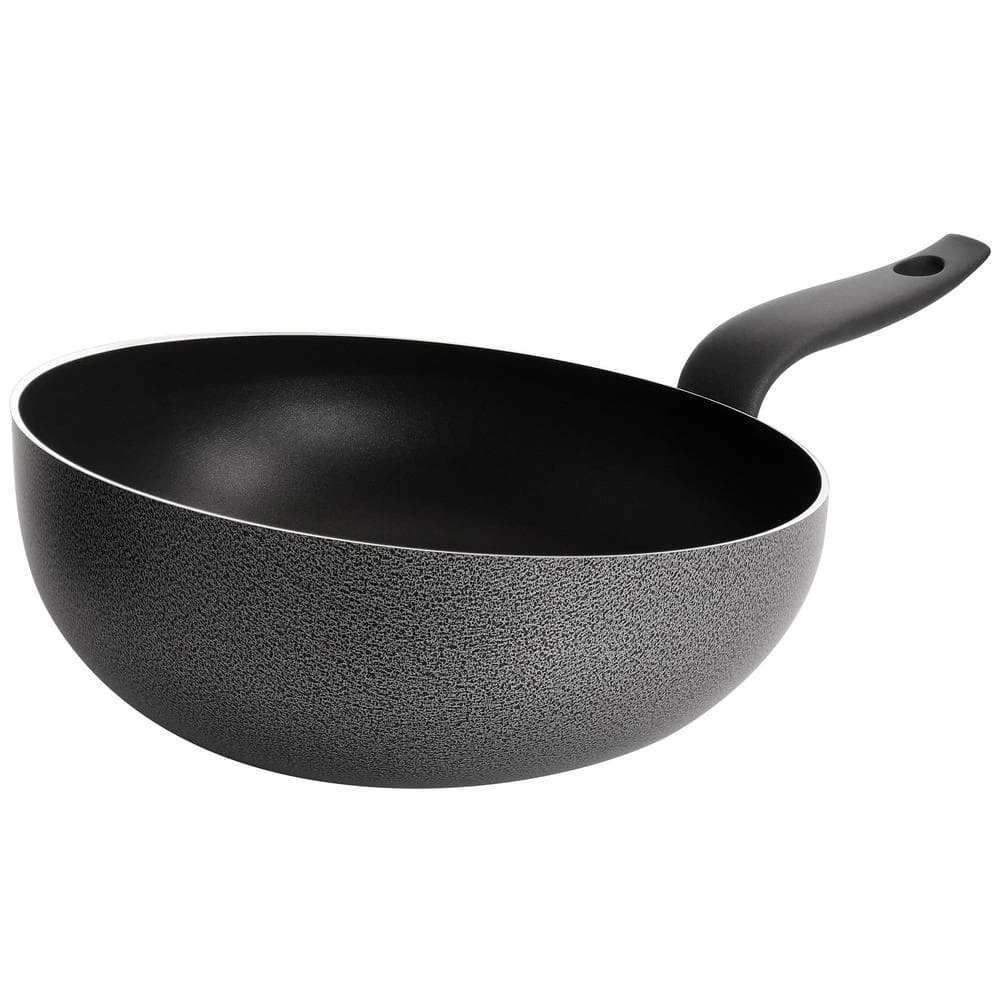Siena 11 in. Nonstick Aluminum Wok in Grey Granite by Tosca