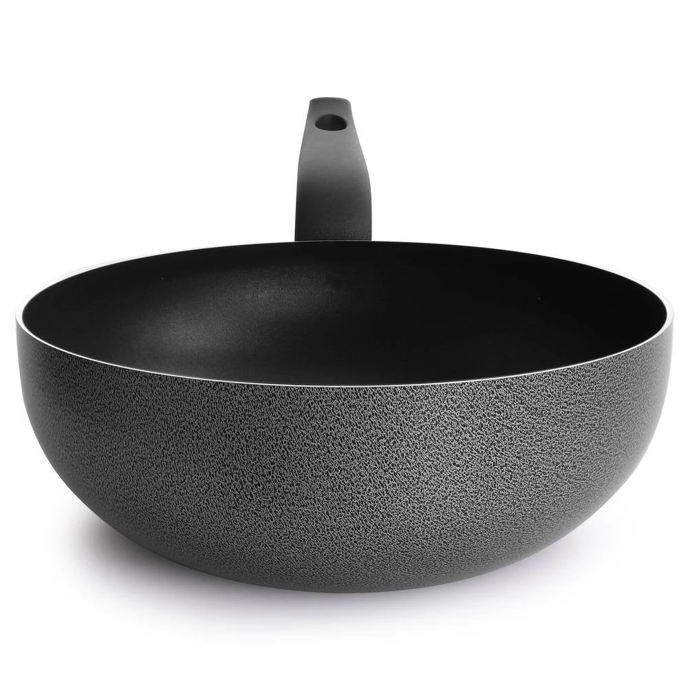 Siena 11 in. Nonstick Aluminum Wok in Grey Granite by Tosca - Image 2