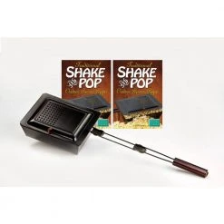 1-Piece Black Outdoor Popcorn Popper by Traditional Shake & Pop