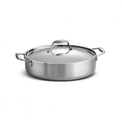 Gourmet Tri-Ply Clad 6 qt. Covered Stainless Steel Braiser by Tramontina