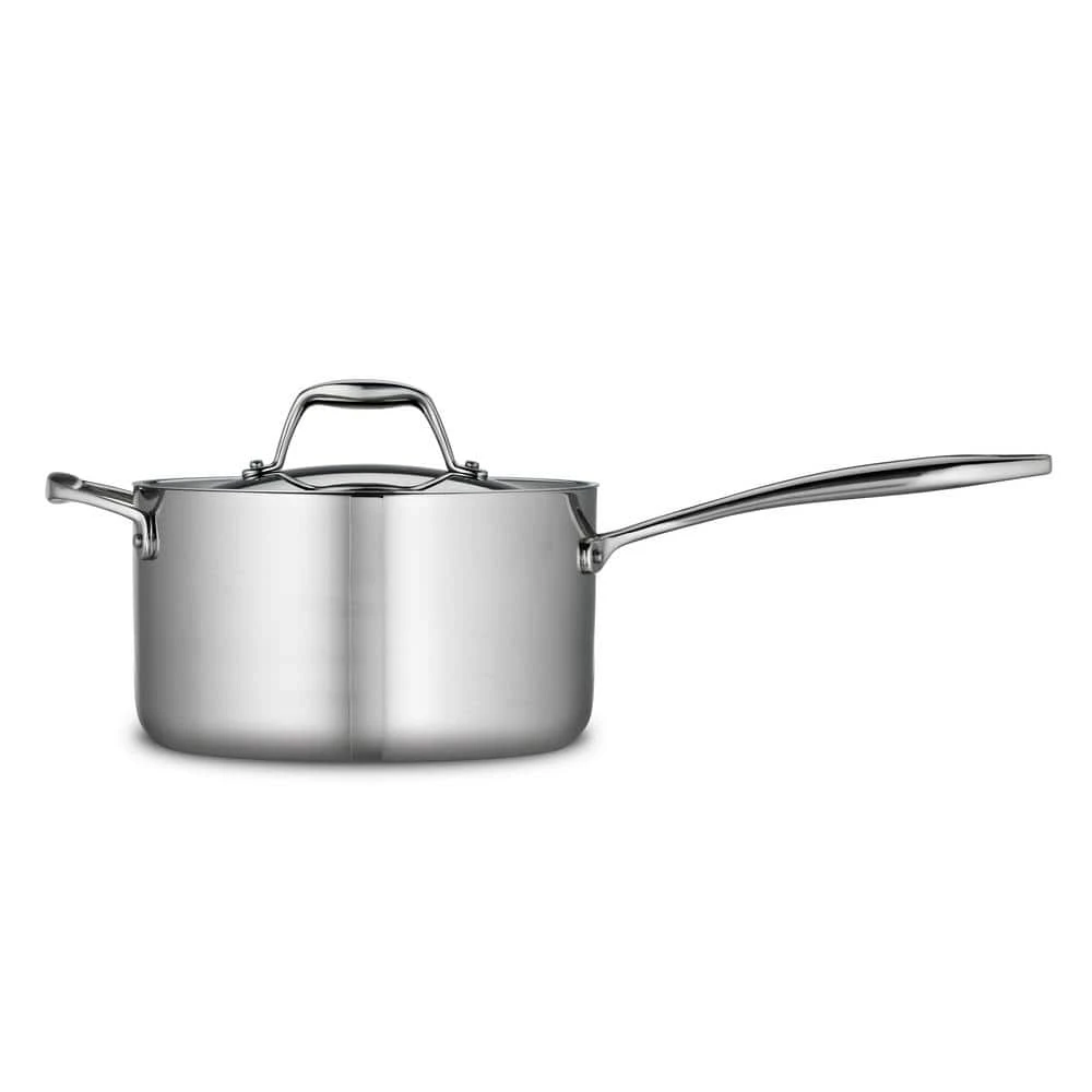 Gourmet 4 Qt. Tri-Ply Clad Saucepan with Lid by Tramontina - Image 3