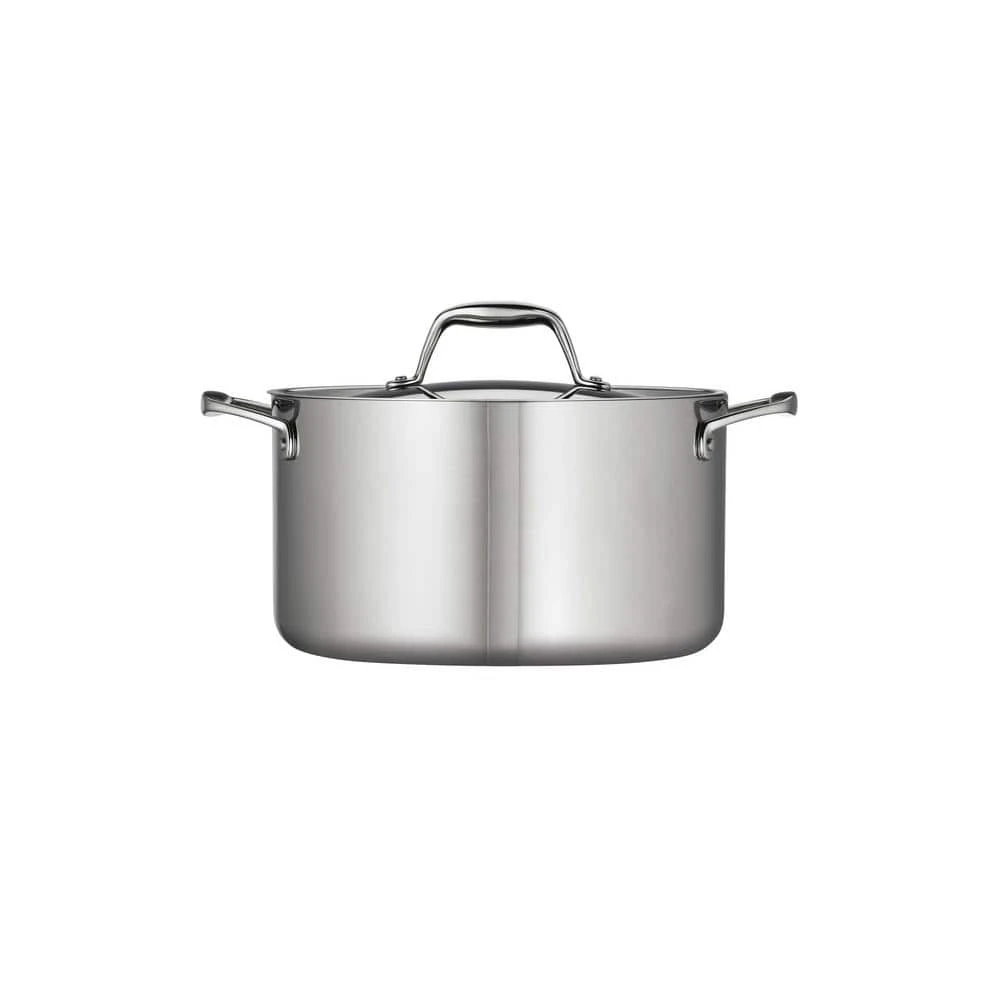 Gourmet Tri-Ply Clad 6 qt. Stainless Steel Sauce Pot with Lid by Tramontina - Image 2