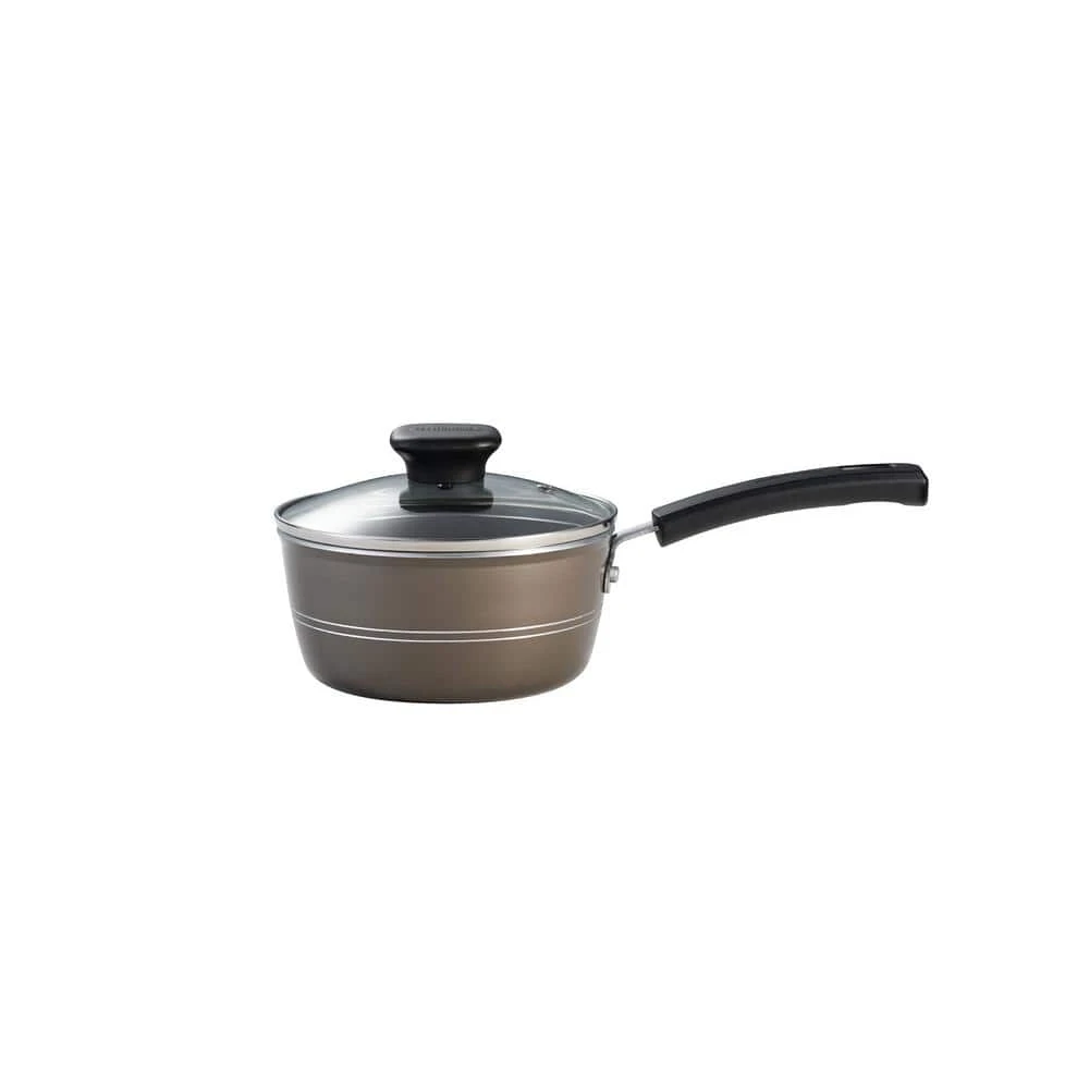 Sicilia 1.25 qt. Aluminum Nonstick Covered Sauce Pan in Hazelnut by Tramontina - Image 2