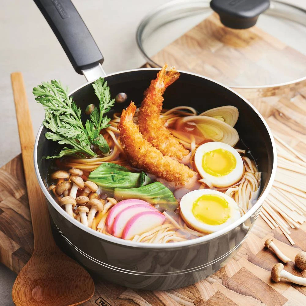 Sicilia 2.5 qt. Aluminum Nonstick Covered Sauce Pan in Hazelnut by Tramontina - Image 3