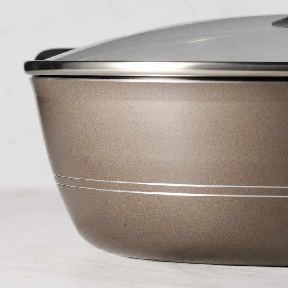 Sicilia 2.5 qt. Aluminum Nonstick Covered Sauce Pan in Hazelnut by Tramontina - Image 7