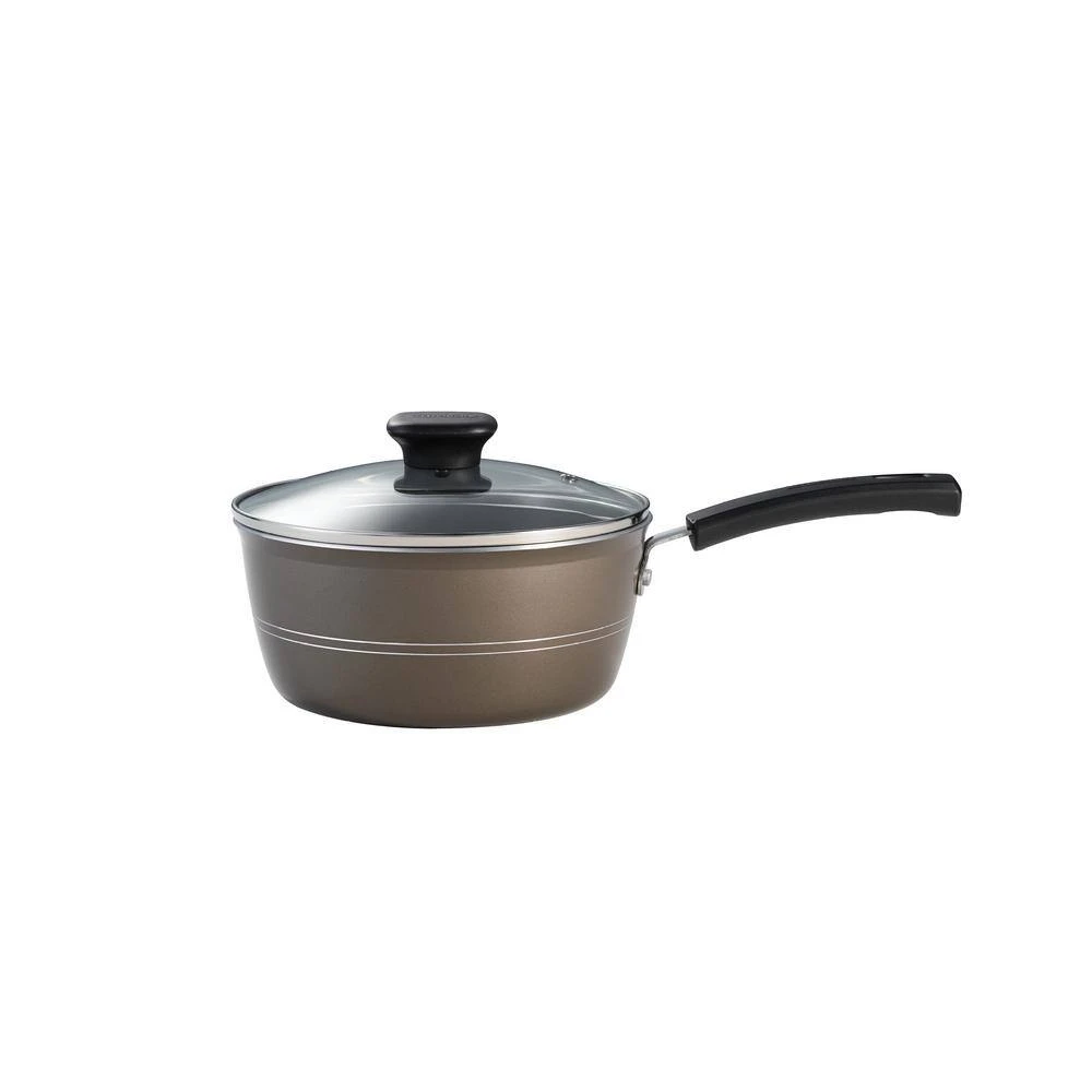Sicilia 2.5 qt. Aluminum Nonstick Covered Sauce Pan in Hazelnut by Tramontina - Image 2