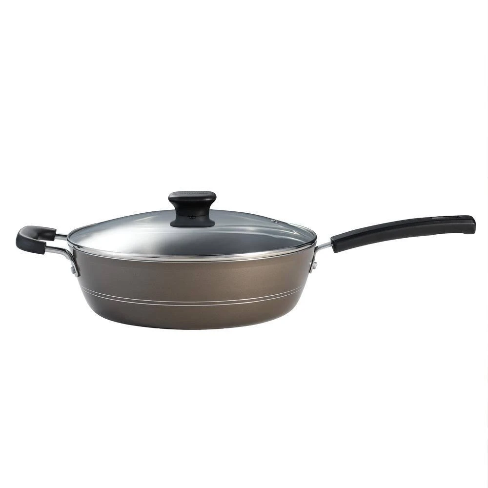 Sicilia 4.5 qt. Aluminum Nonstick Covered Saute Pan in Hazelnut by Tramontina - Image 2