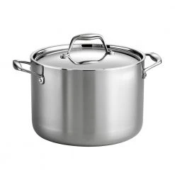 Gourmet Tri-Ply Clad 8 qt. Stainless Steel Stock Pot with Lid by Tramontina