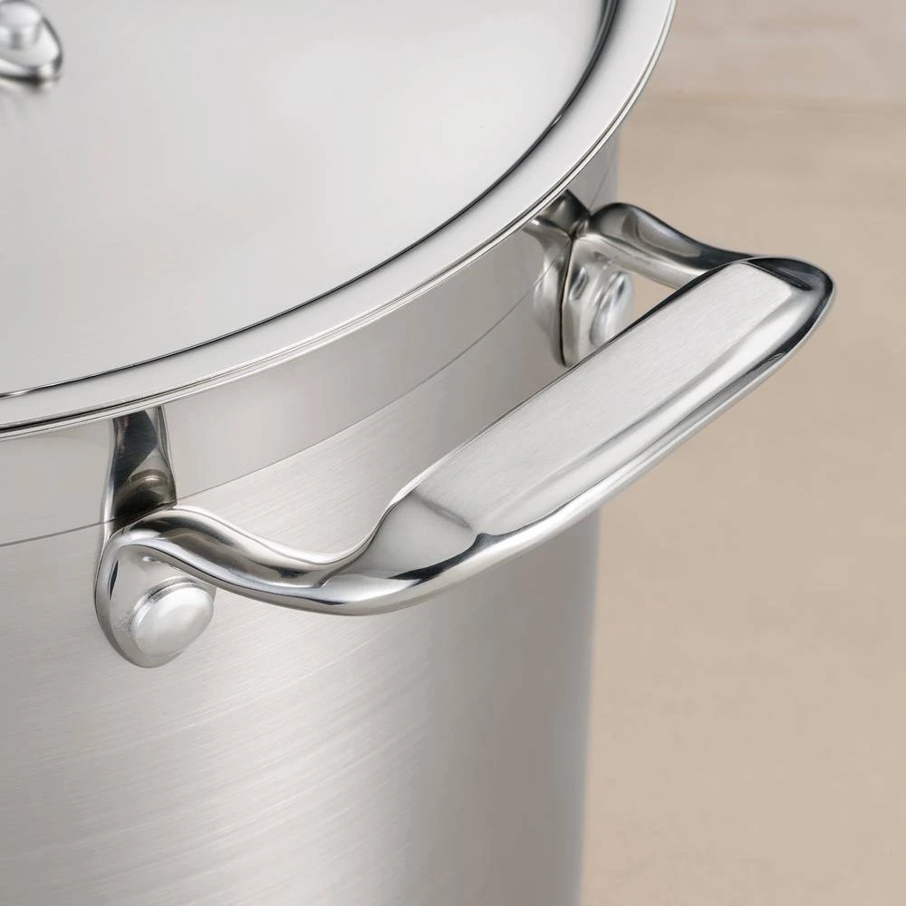 Gourmet 24 qt. Stainless Steel Stock Pot with Lid by Tramontina - Image 4