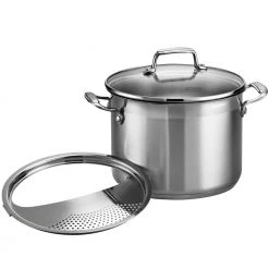Gourmet 6 qt. Stainless Steel Stock Pot with Glass Lid by Tramontina