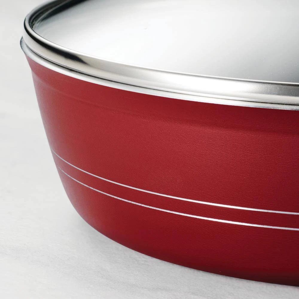 Sicilia 8 qt. Aluminum Nonstick Covered Stock Pot in Raspberry by Tramontina - Image 6