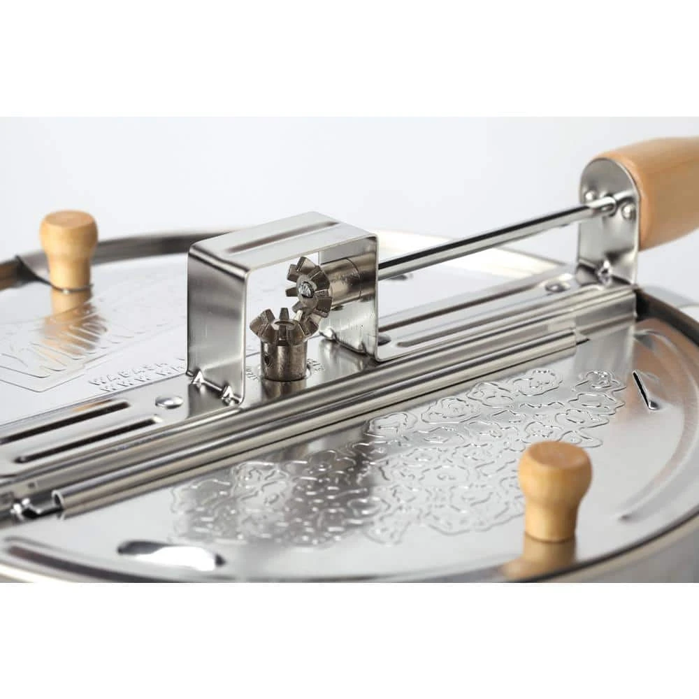 Whirley-Pop 6-Piece Aluminum Silver Stovetop Popcorn Popper with 5 Real Theater All-Inclusive Popping Kits by Wabash Valley Farms - Image 2