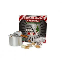 6 qt. Aluminum Stovetop Popcorn Popper with Santa's Secret Popcorn Advent Calendar Set by Wabash Valley Farms