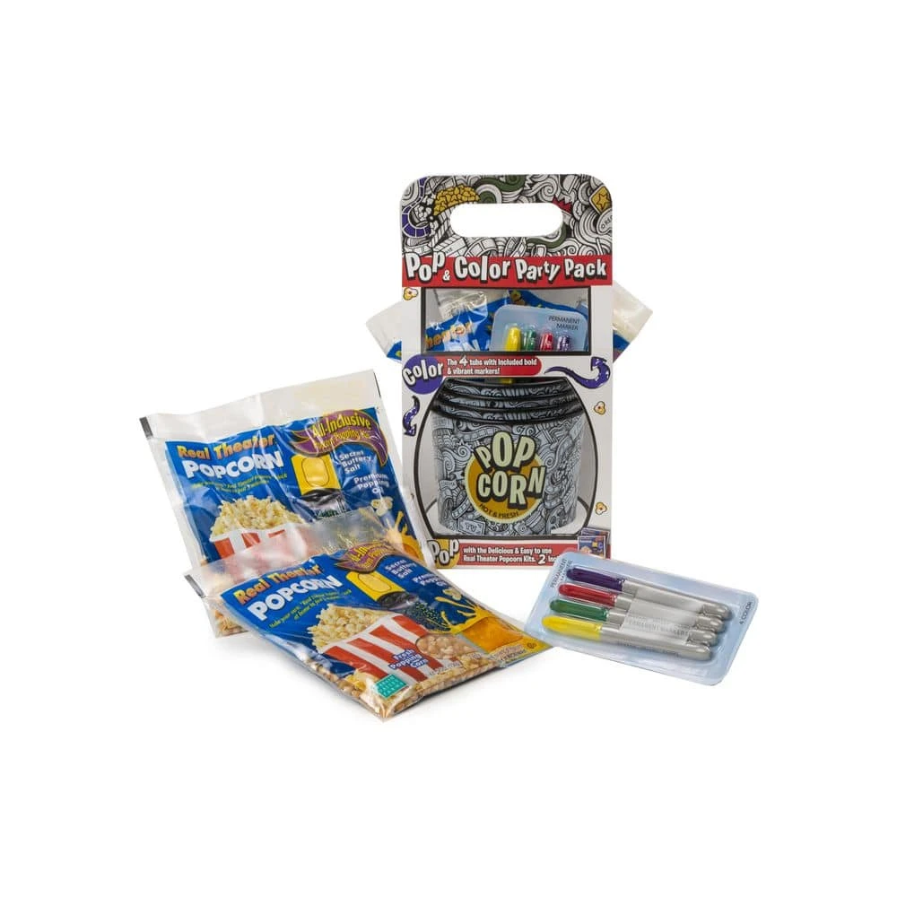 6 qt. Aluminum Stovetop Popcorn Popper with Pop and Color Party Pack by Wabash Valley Farms - Image 3