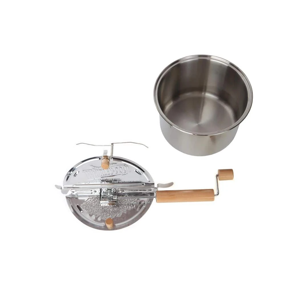 6 qt. Stainless Steel Stovetop Popcorn Popper with 5-Real Theater All-Inclusive Popping Kits and 5-Tubs by Wabash Valley Farms - Image 5