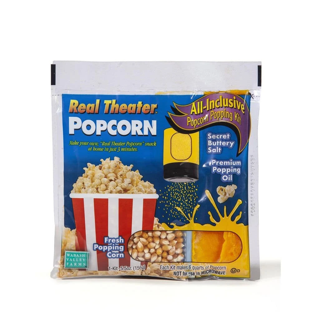 6 qt. Stainless Steel Stovetop Popcorn Popper with 5-Real Theater All-Inclusive Popping Kits and 5-Tubs by Wabash Valley Farms - Image 7