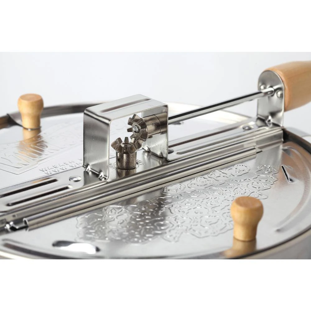 4-Piece Aluminum Silver Stovetop Popcorn Popper Set with Organic All-Inclusive Popping Kits by Whirley Pop - Image 3