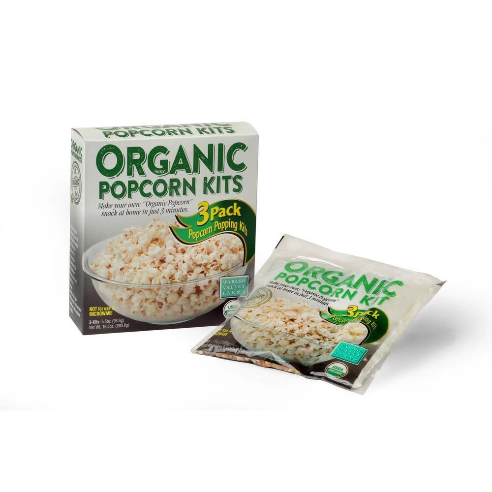 4-Piece Aluminum Silver Stovetop Popcorn Popper Set with Organic All-Inclusive Popping Kits by Whirley Pop - Image 2