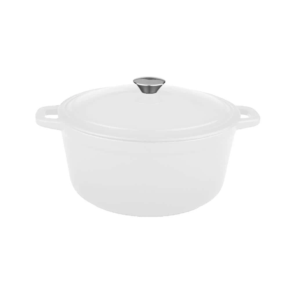Neo 5 qt. White Cast Iron Oval Covered Casserole by BergHOFF