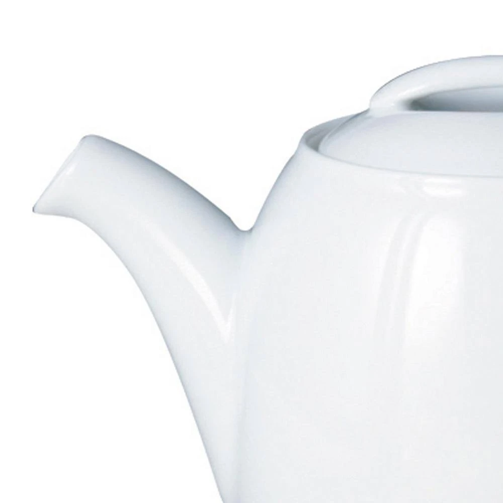 White 8-Cup Porcelain Teapot by Denby - Image 2