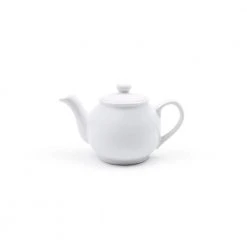 White Earthenware Teapot, Ceramic, 10 Cups by Fox Run