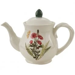 6-Cup White Garden Botanist Ceramic Tea Pot by Park Designs