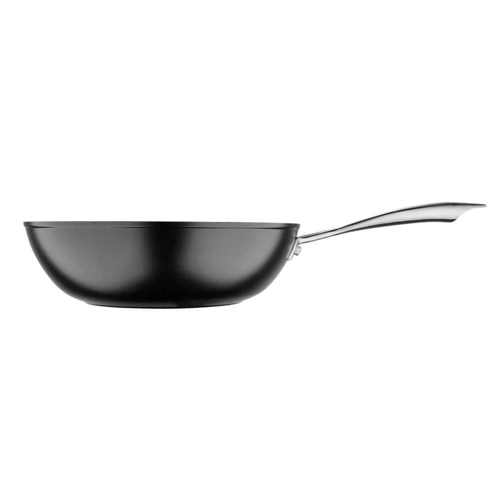 Large 11 in. Black Aluminum Durable Wok by MasterPRO - Image 5