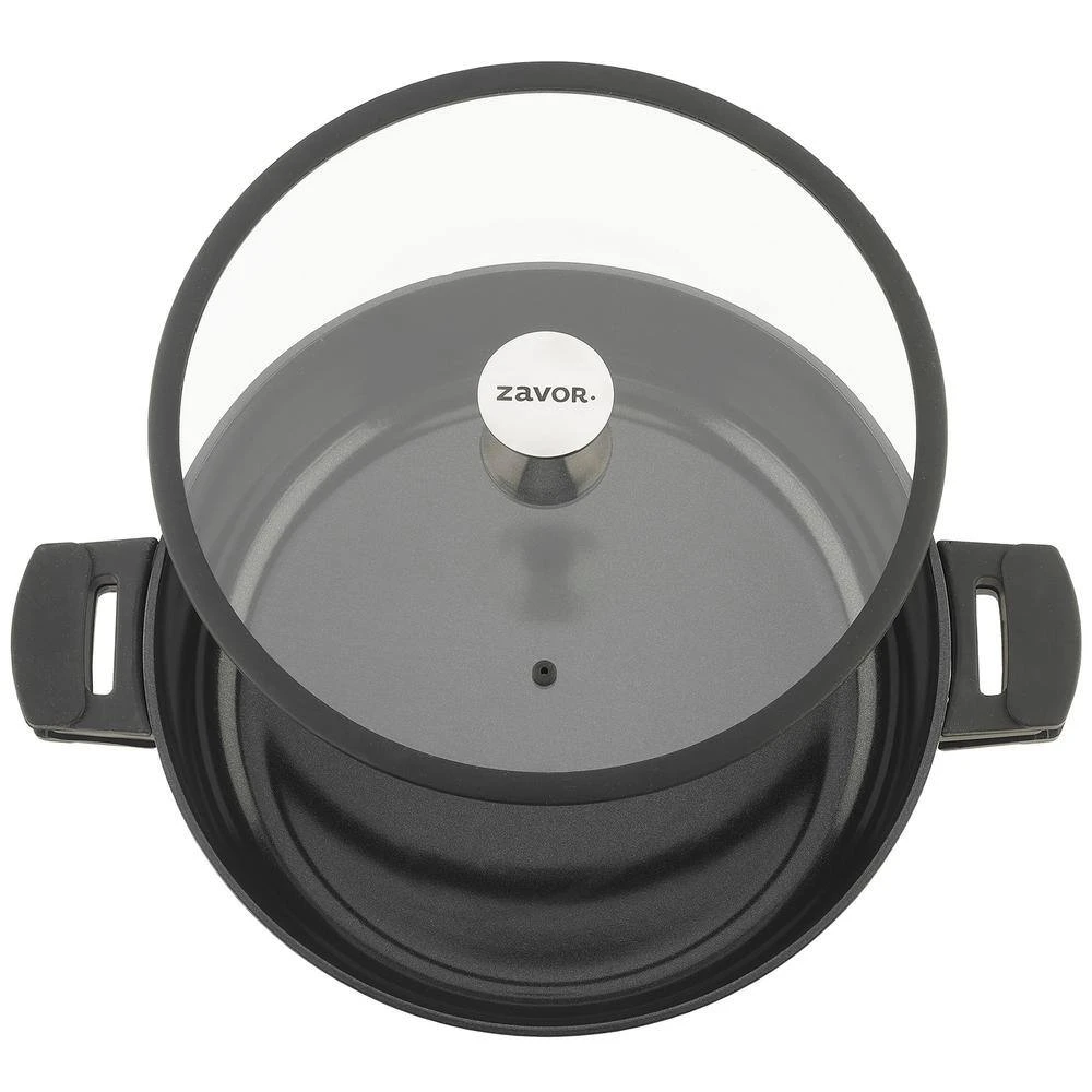 Noir 6 qt. Black Cast Aluminum Ceramic Nonstick Saute Pan by Zavor - Image 2